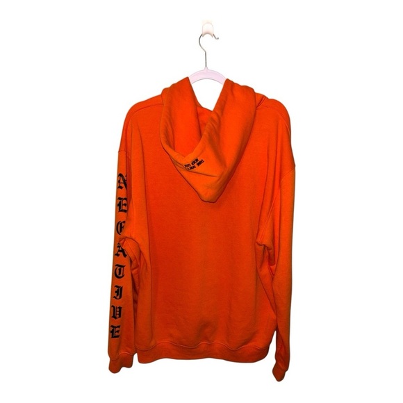 H&M Orange Graphic Print Hoodie Men’s Large Pullover - Picture 1 of 6